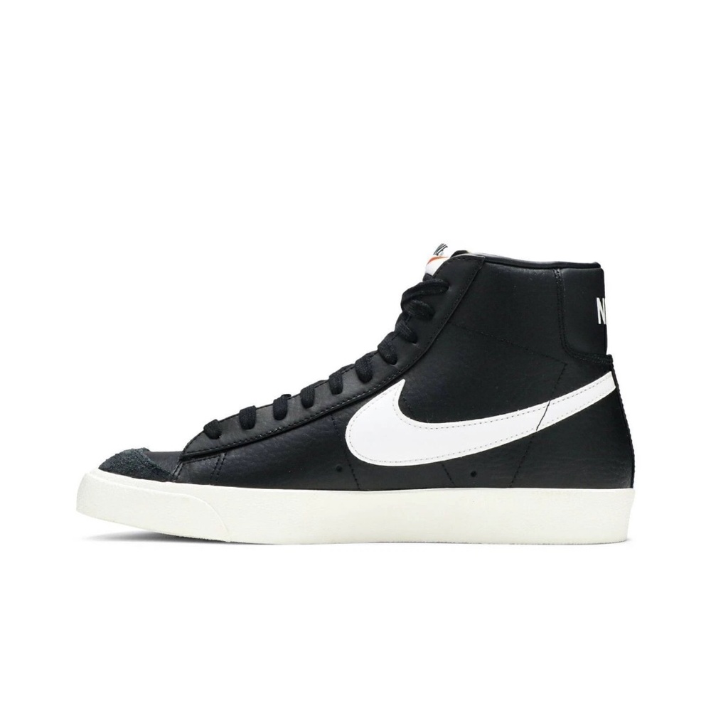 Nike | Youth Black Leather Blazer ‘77 Mid Top Lace Up Sneakers Gum Sole Size 7Y